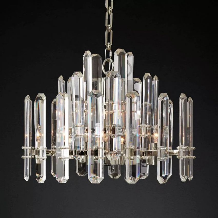 Brown Prism Round Chandelier 24"