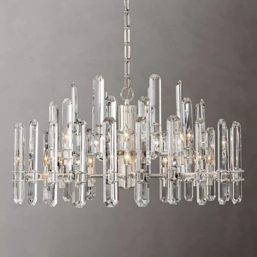 Brown Prism Round Chandelier 36"