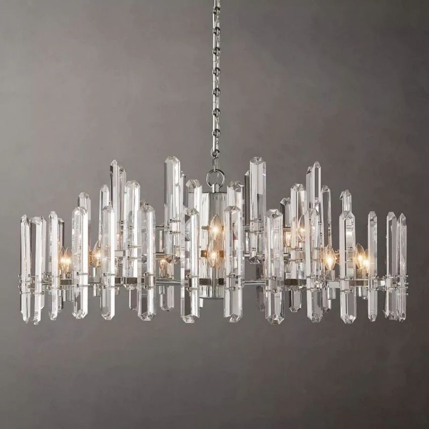 Brown Prism Round Chandelier 48"