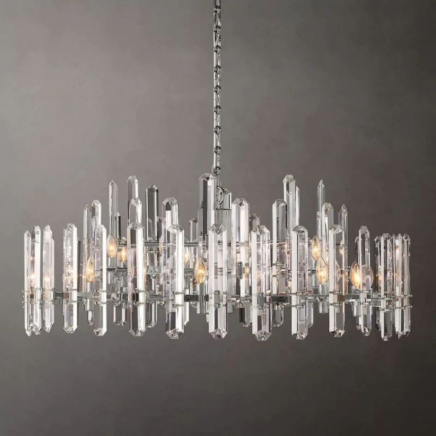 Brown Prism Round Chandelier 48"