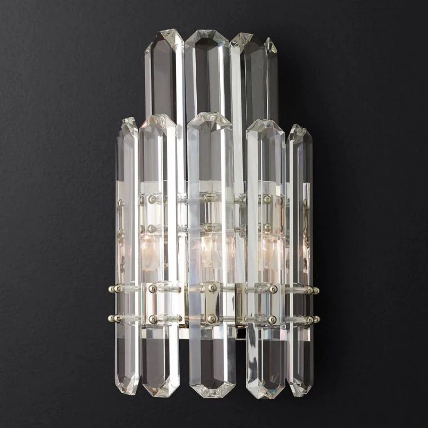 Brown Prism 2-Tier Wall Sconce