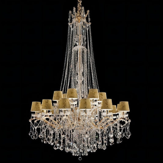 Classical Maria Theresa 18 Light Crystal Glass Chandelier