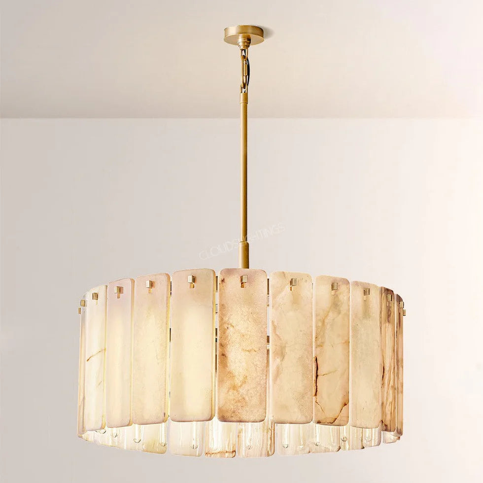 Casalle Alabaster Round Chandelier 36"D