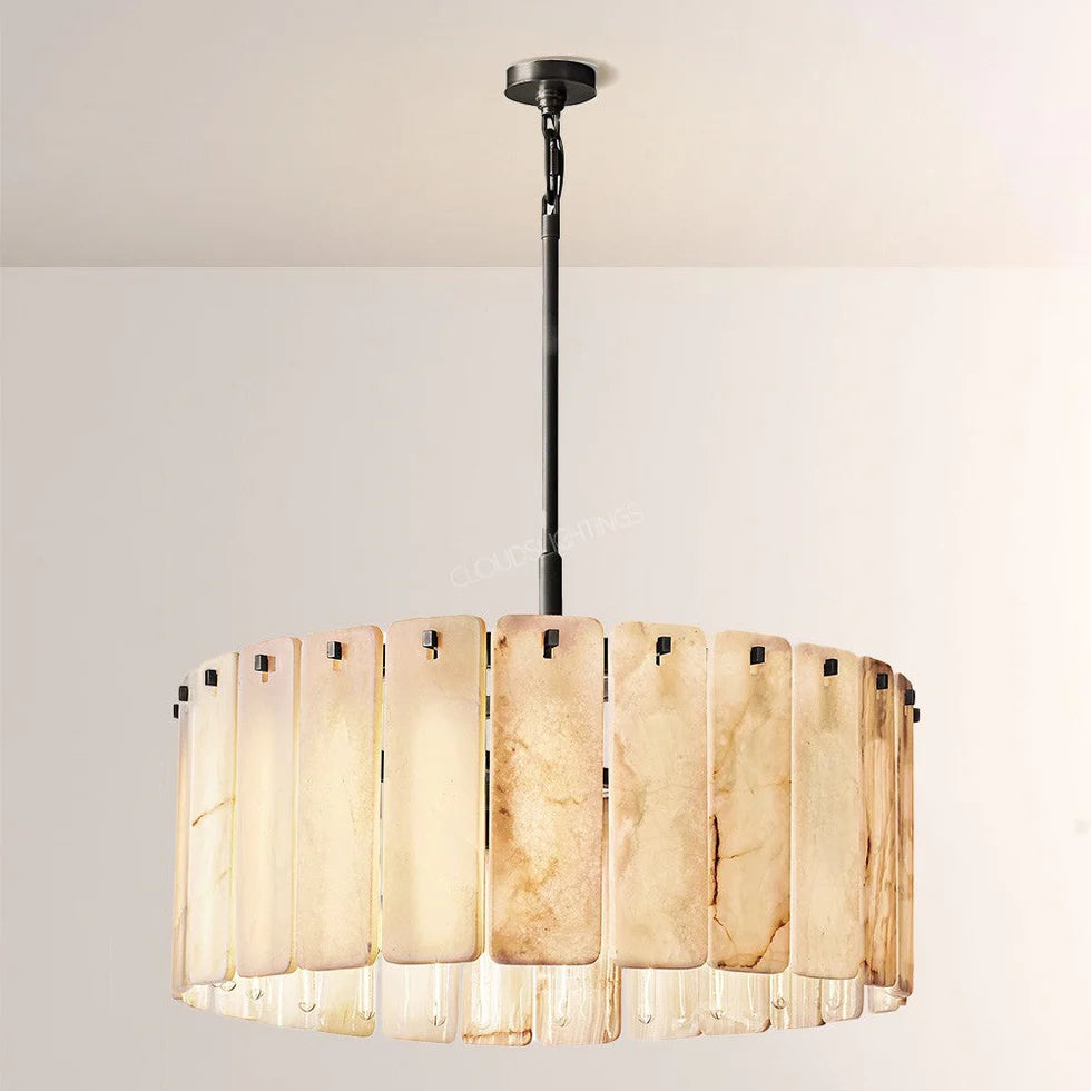 Casalle Alabaster Round Chandelier 36"D