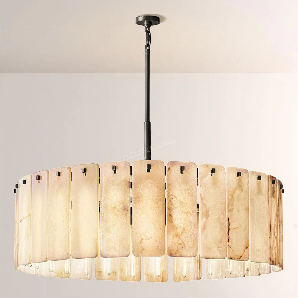 Casalle Alabaster Round Chandelier 48"D