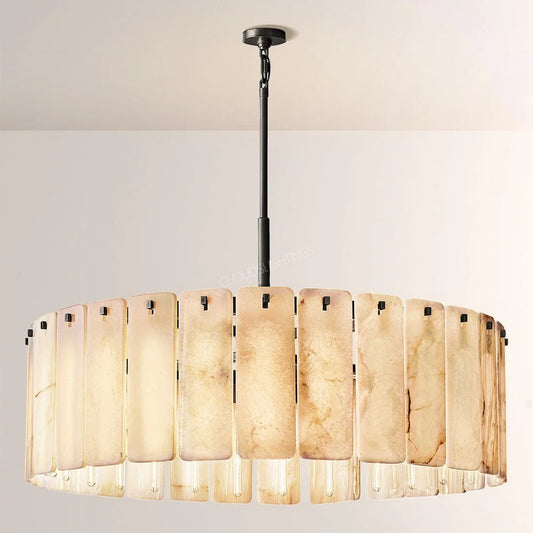 Casalle Alabaster Round Chandelier 48"D