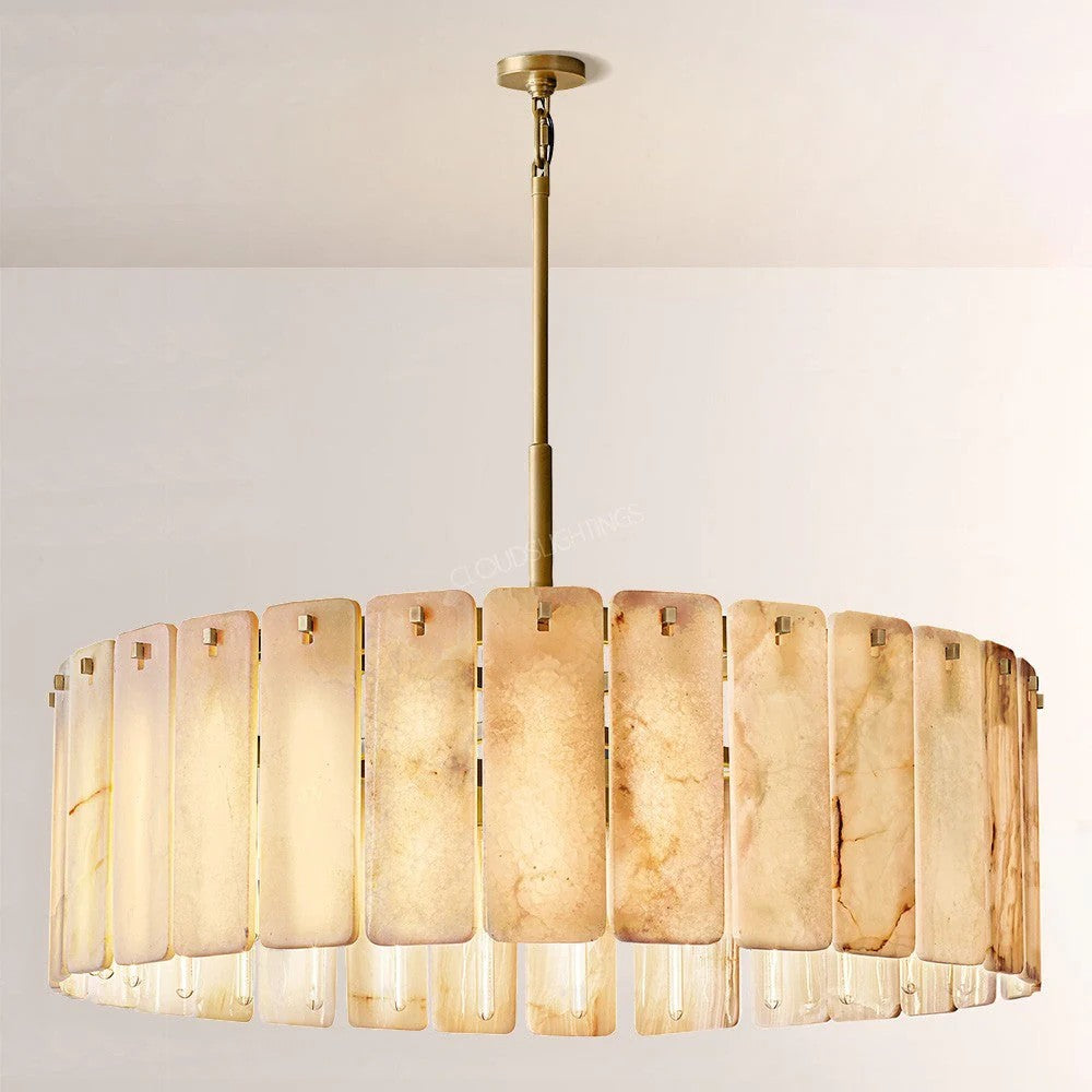 Casalle Alabaster Round Chandelier 48"D