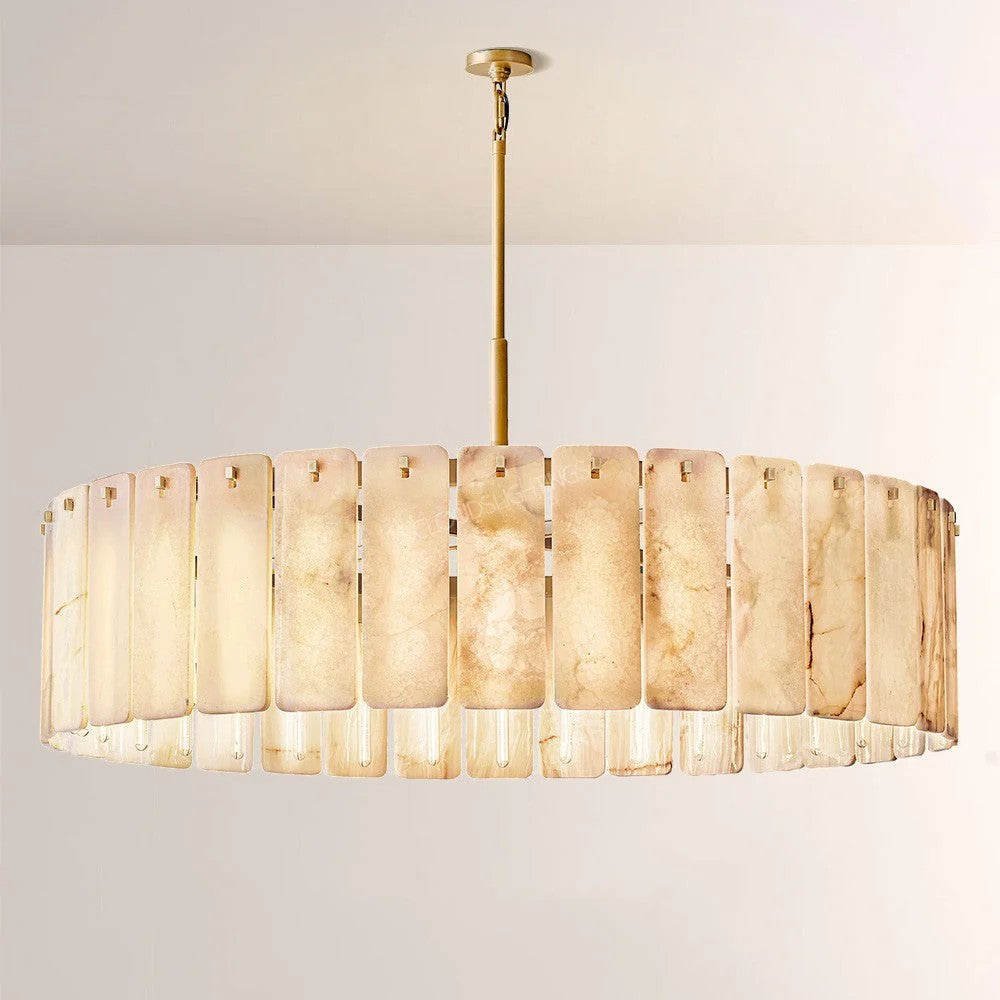 Casalle Alabaster Round Chandelier 60"D