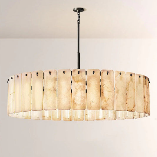 Casalle Alabaster Round Chandelier 60"D