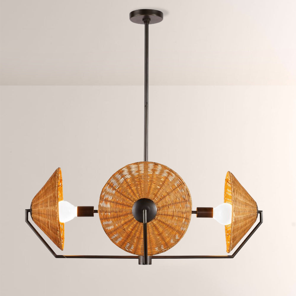 Camilla Round Rattan Chandelier