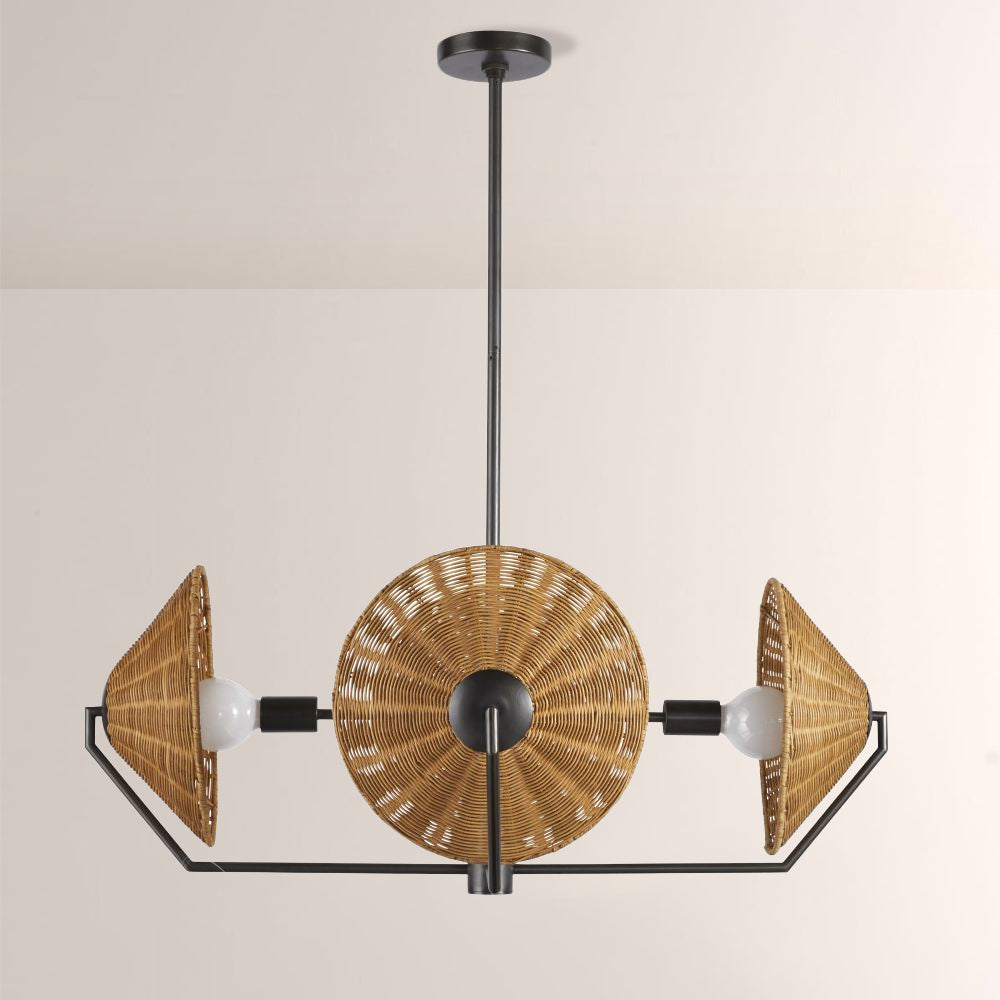 Camilla Round Rattan Chandelier