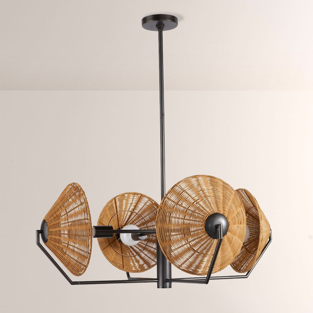 Camilla Round Rattan Chandelier