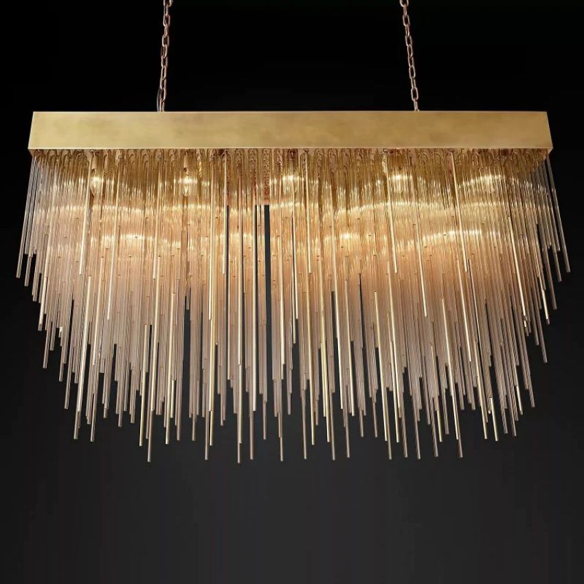 Cascada Rectangular Chandelier 54"