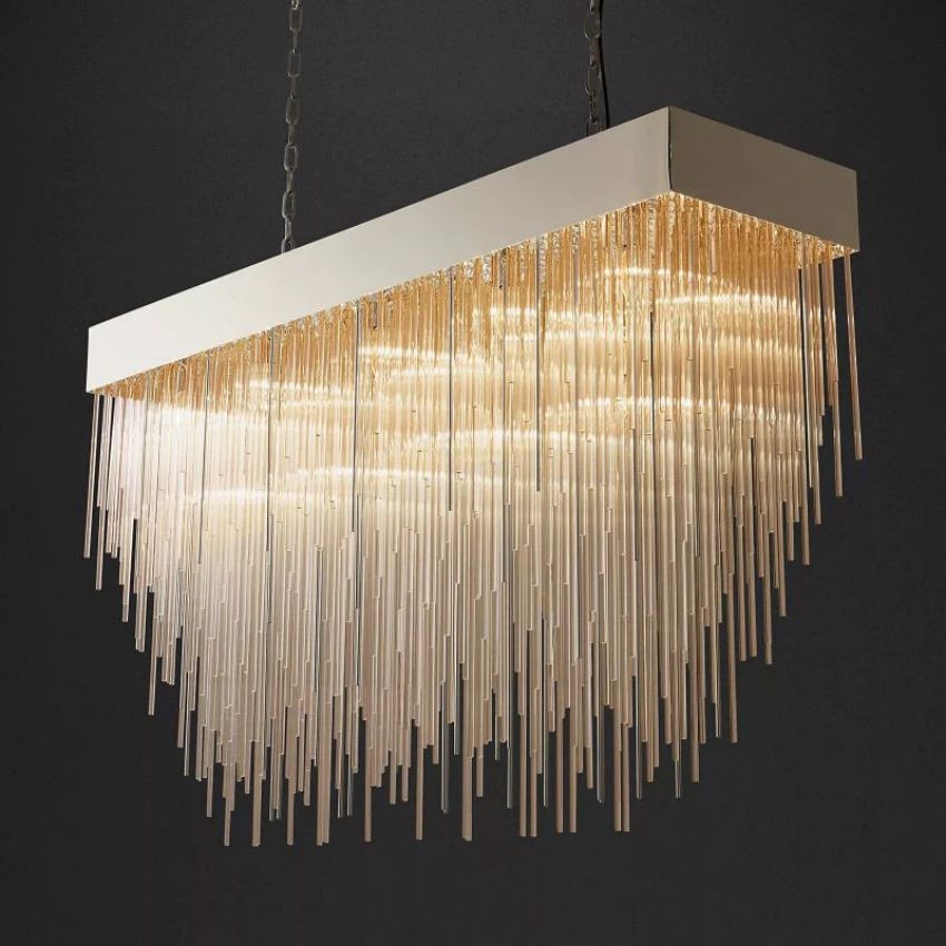 Cascada Rectangular Chandelier 54"