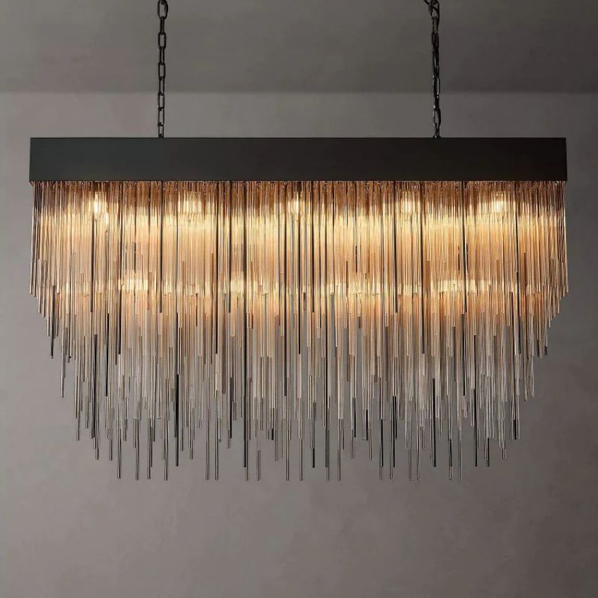 Cascada Rectangular Chandelier 54"