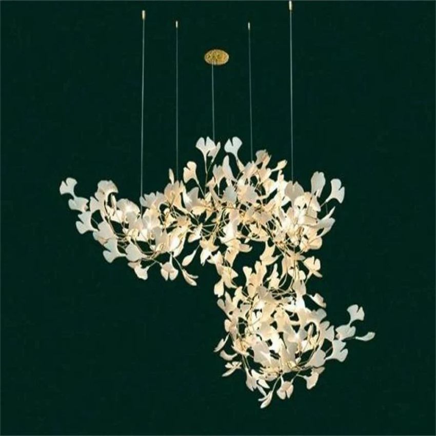 Ceramic Ginkgo Luxury Branch Chandelier