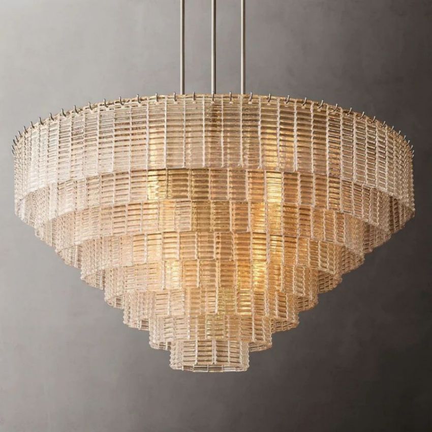 Siri Clear Round Chandelier 52"