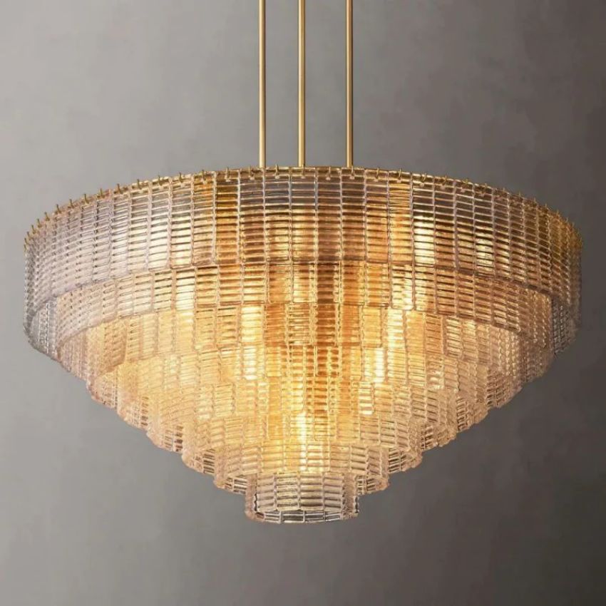 Siri Clear Round Chandelier 52"