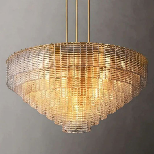 Siri Clear Round Chandelier 52"