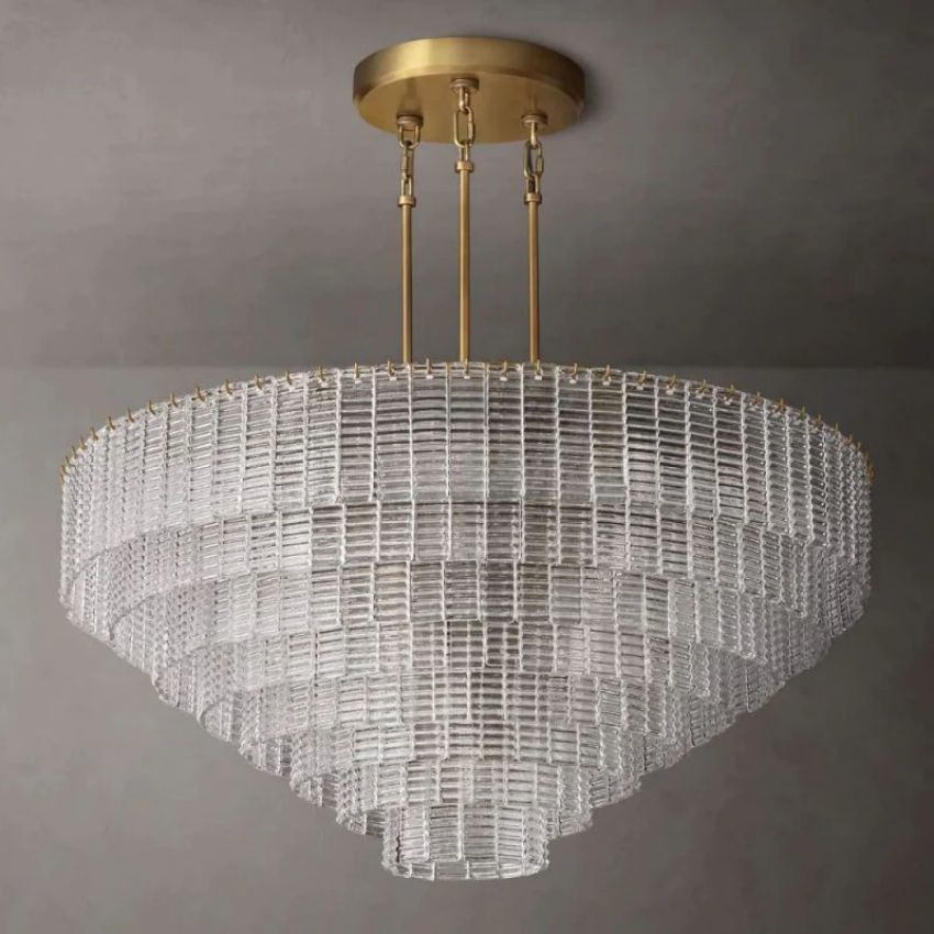 Siri Clear Round Chandelier 52"