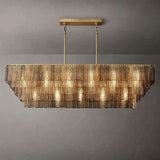 Siri Smoke Rectangle Chandelier 77"