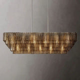 Siri Smoke Rectangle Chandelier 77"