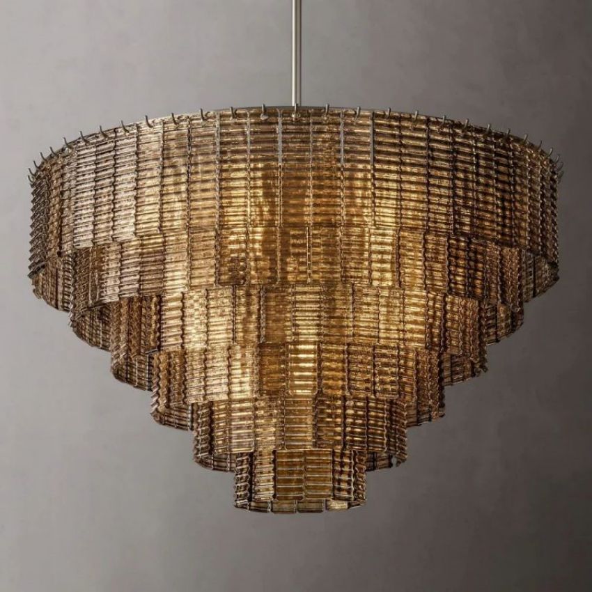 Siri Smoke Round Chandelier 41"