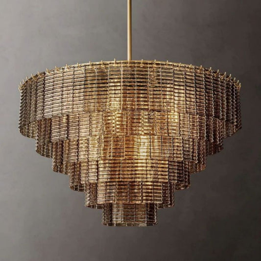 Siri Smoke Round Chandelier 41"