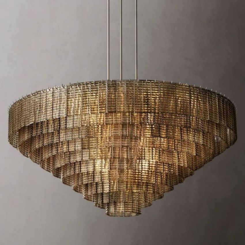 Siri Smoke Round Chandelier 65"