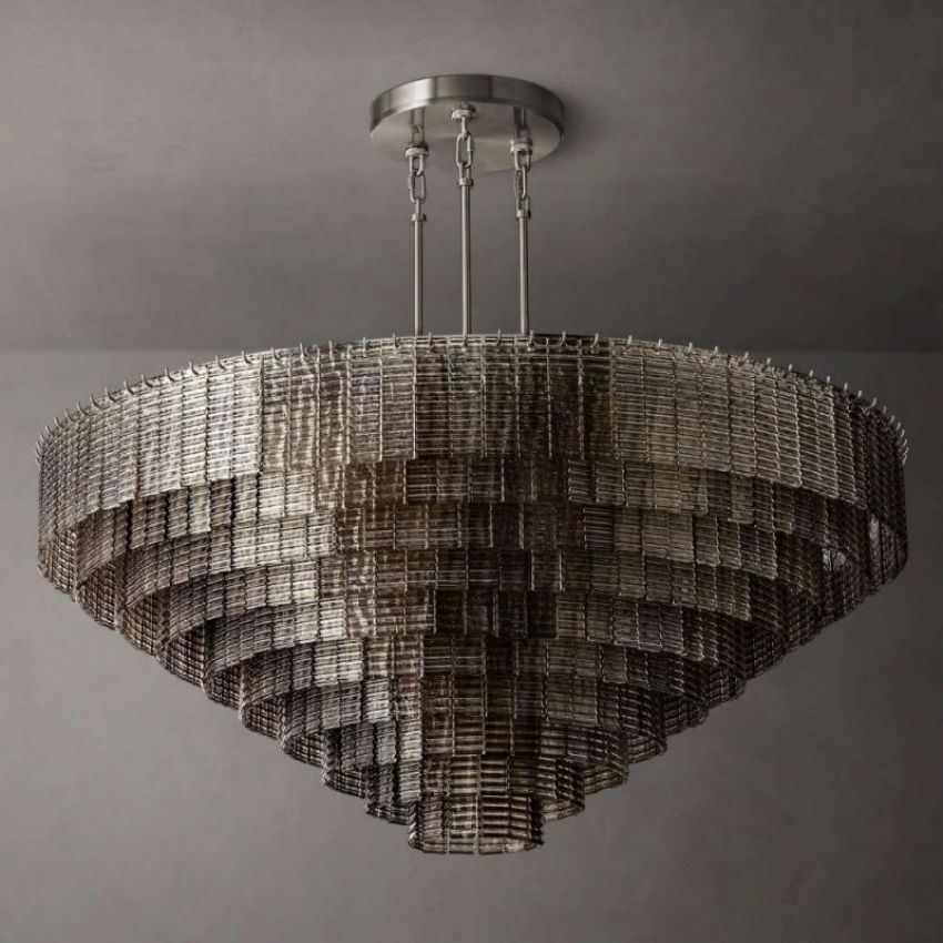 Siri Smoke Round Chandelier 65"