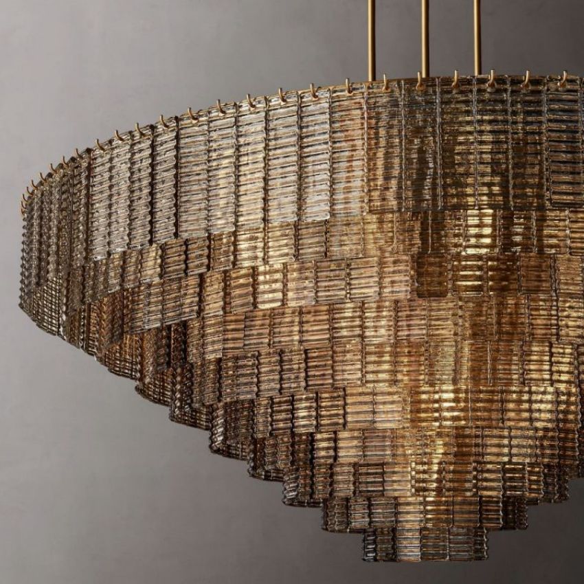 Siri Smoke Round Chandelier 65"