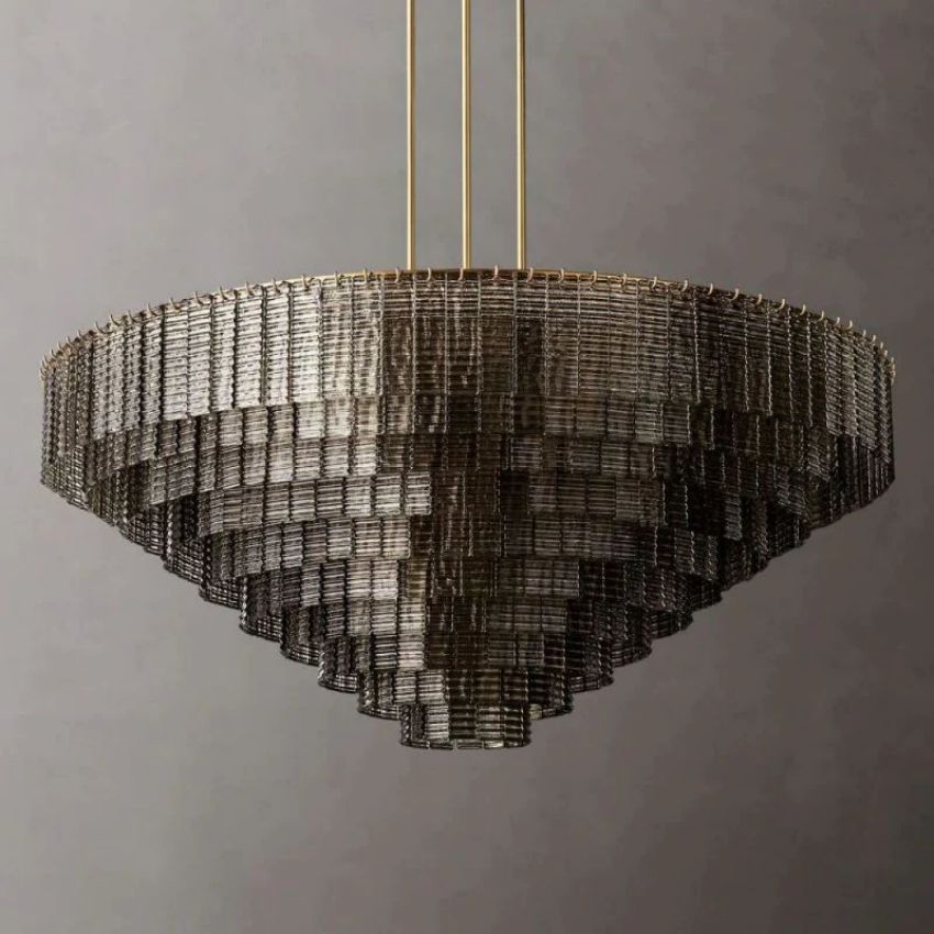 Siri Smoke Round Chandelier 65"