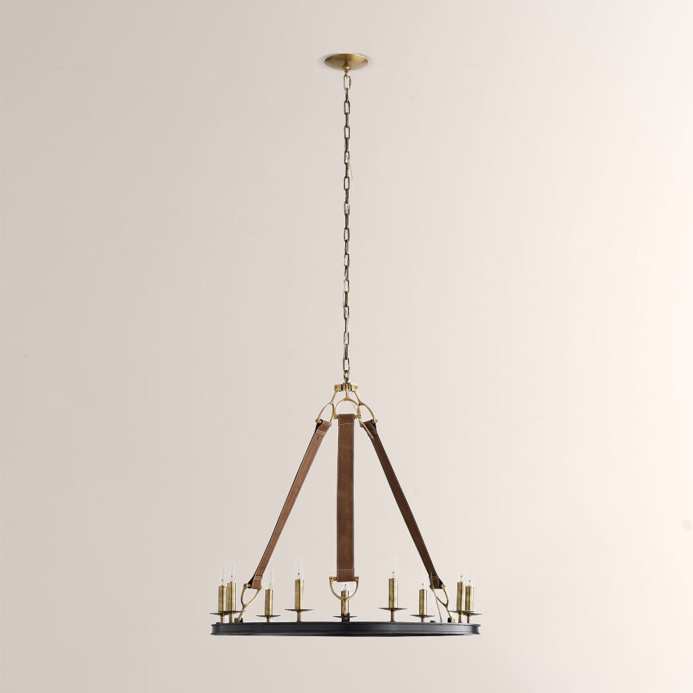 Cherton Round Leather Chandelier