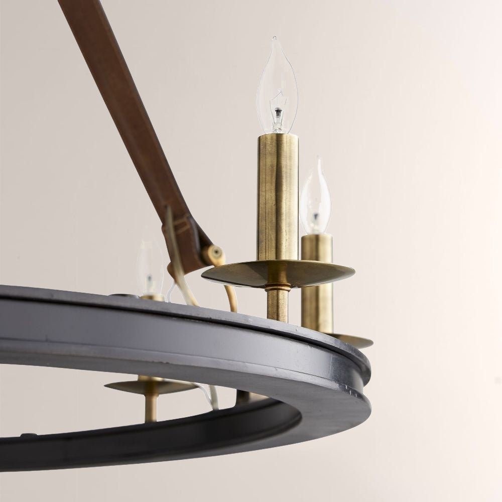 Cherton Round Leather Chandelier