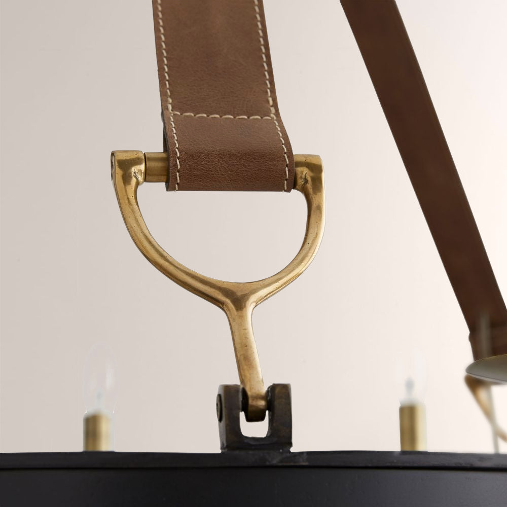 Cherton Round Leather Chandelier