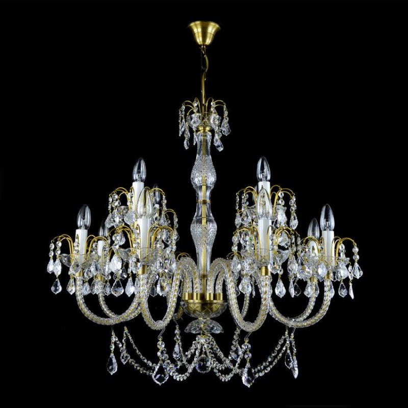 Classical Ceremony 12 Light Crystal Glass Chandelier