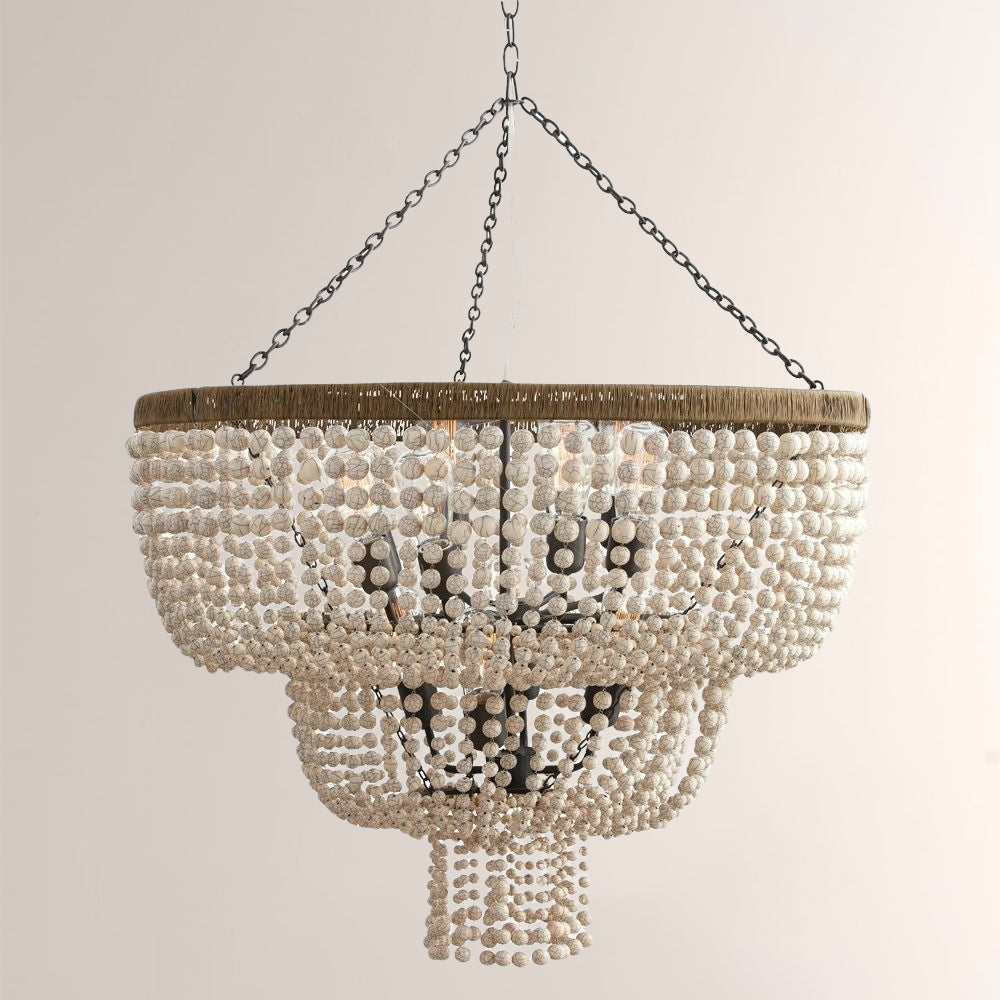Crane Three-layer Round Beads Chandelier