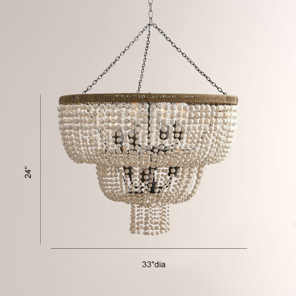 Crane Three-layer Round Beads Chandelier