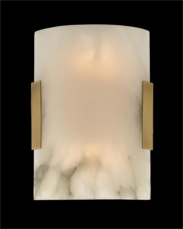 Curved Alabaster Wall Sconce