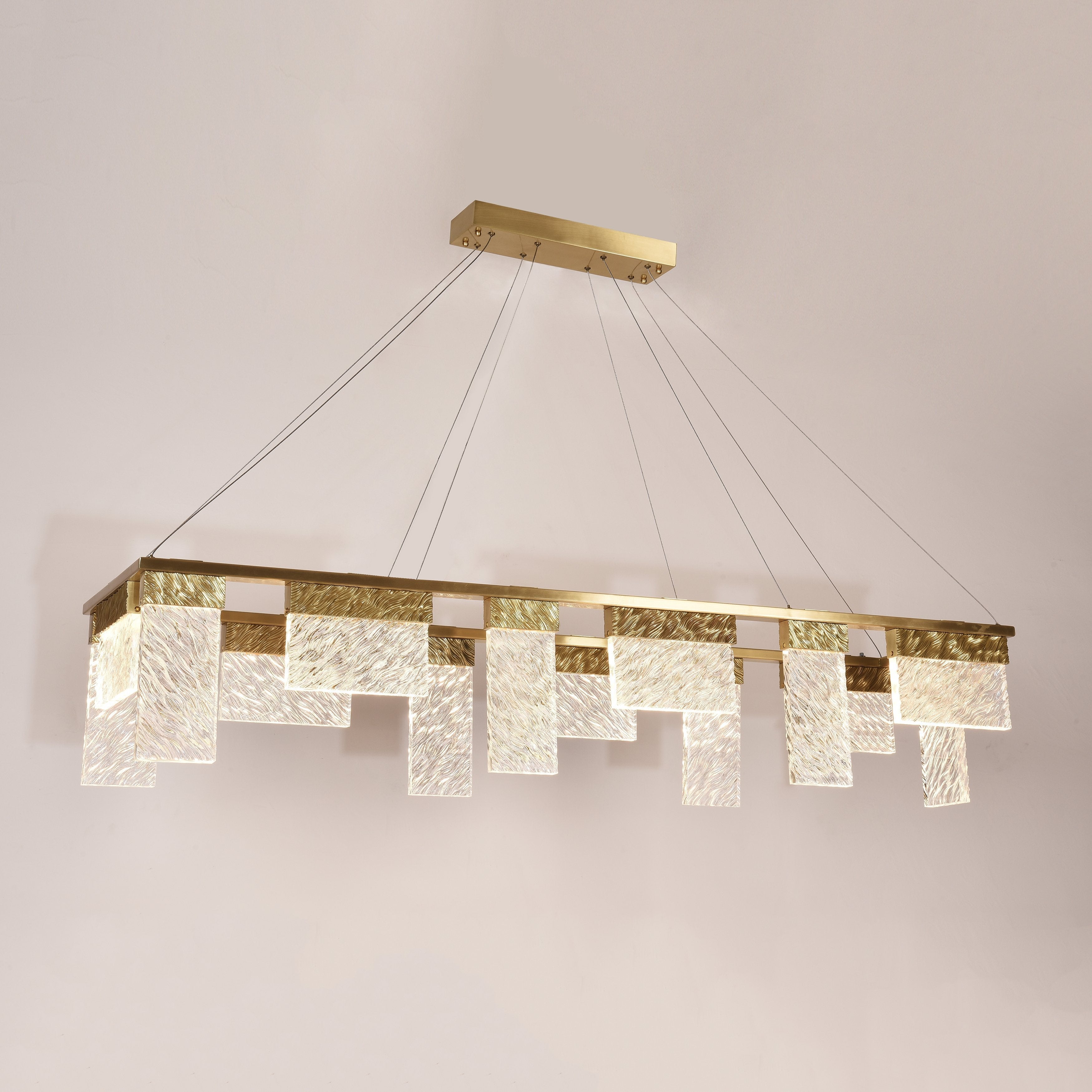 Aimee LED Rectangle Glass LED Chandelier