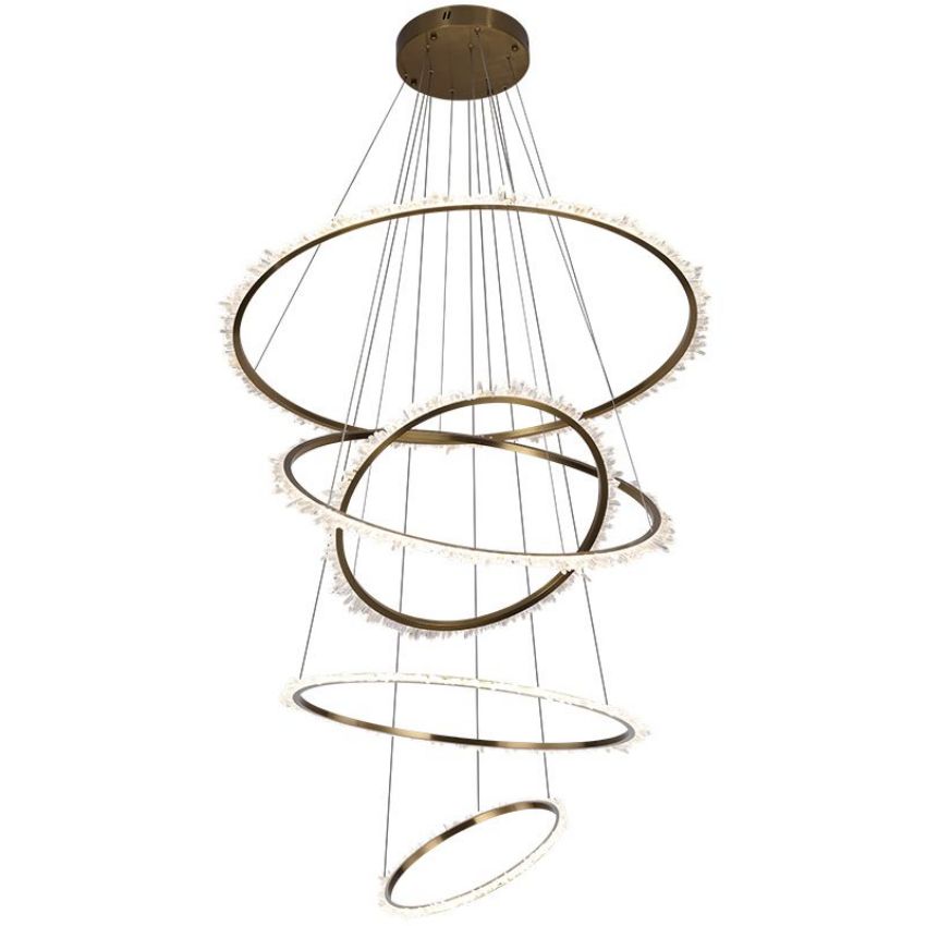 Daltree Crystal Cluster Multi ring chandelier