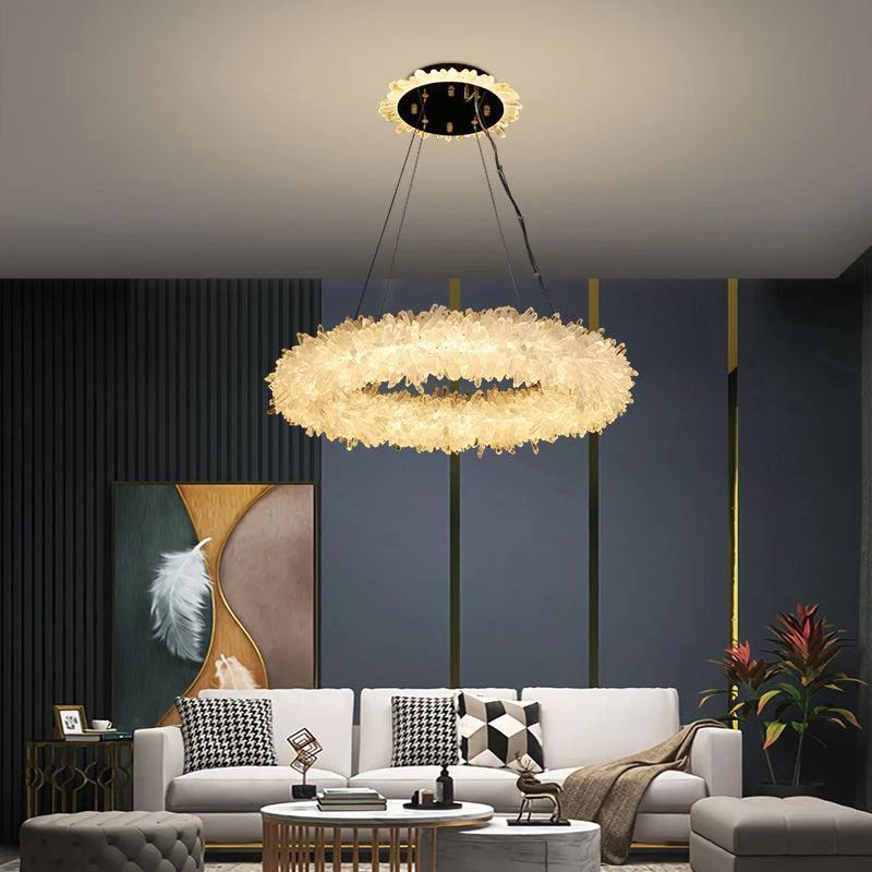 Daltree Crystal Halo Modern Chandelier