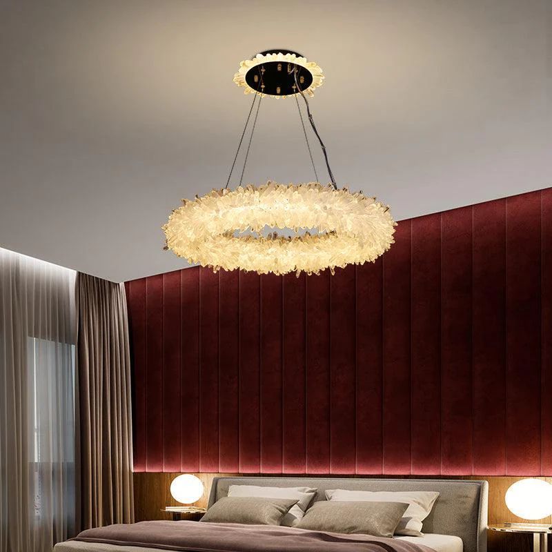 Daltree Crystal Halo Modern Chandelier