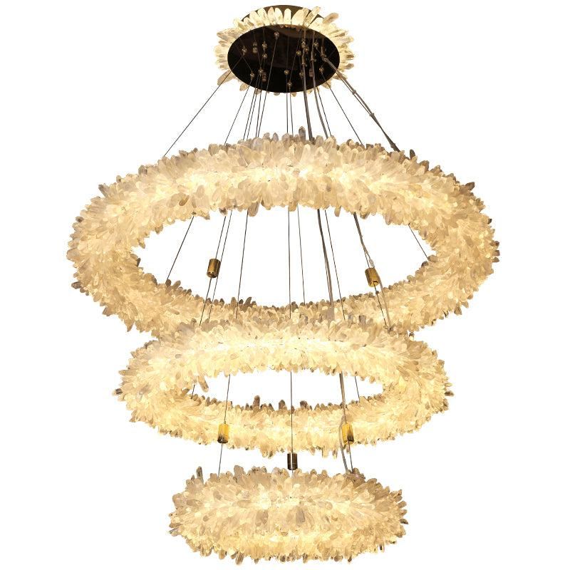 Daltree Crystal Halo Modern Chandelier