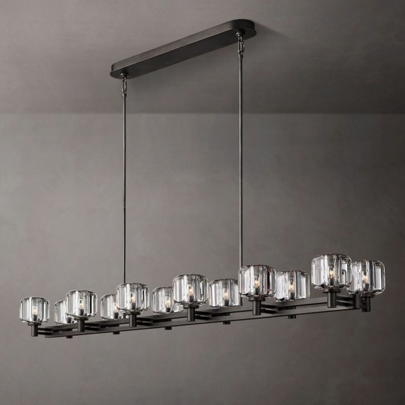 Delmar Double Linear Chandelier 72"