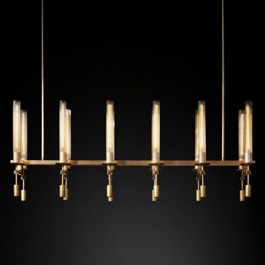 Prismatic plus Linear Chandelier 54