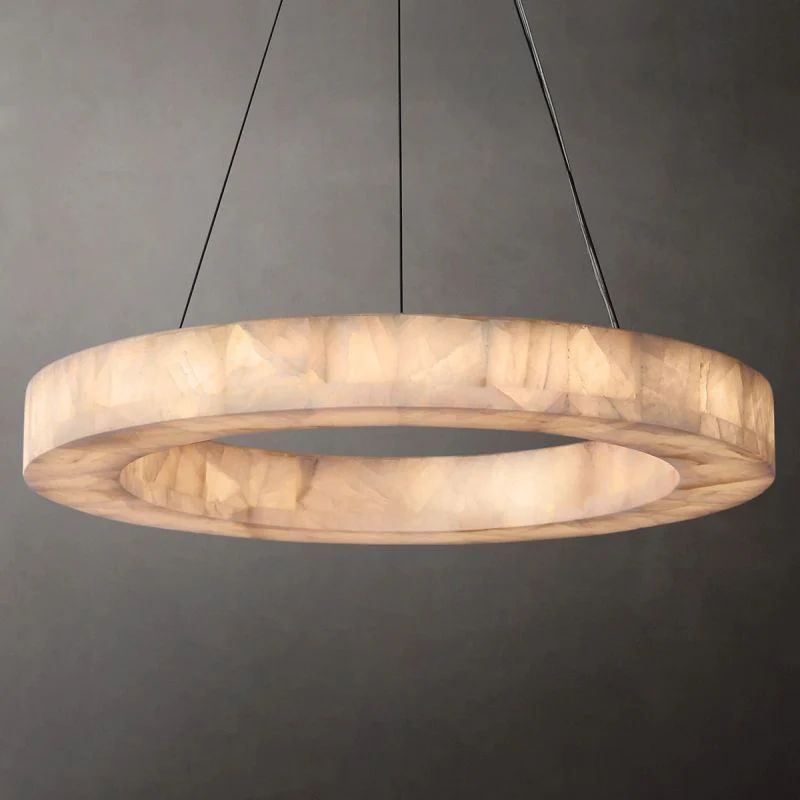 Aubrey Calcite Round Chandelier 31"40"60"