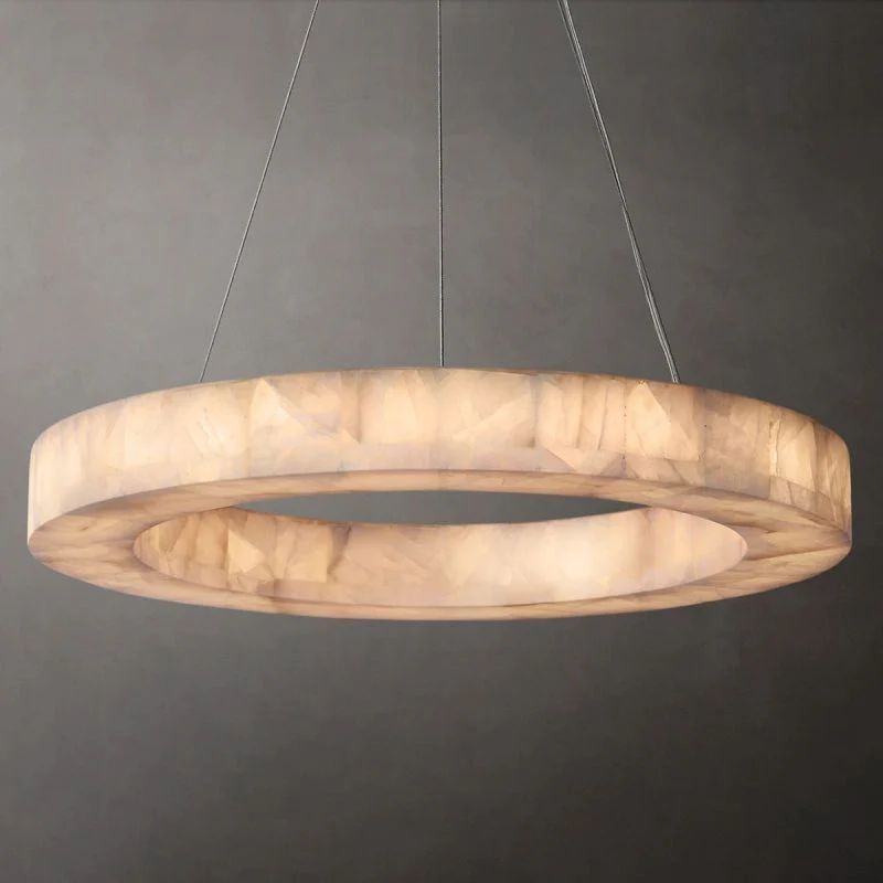 Aubrey Calcite Round Chandelier 31"40"60"