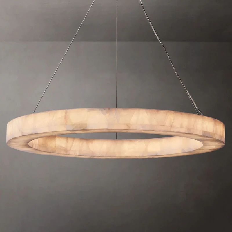 Aubrey Calcite Round Chandelier 31"40"60"