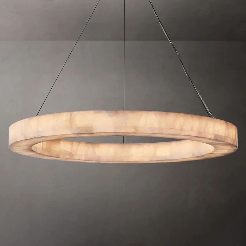 Aubrey Calcite Round Chandelier 31"40"60"